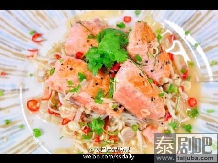 泰国美食:泰式凉拌三文鱼