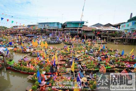 泰国大城府空叻差朵水上市场