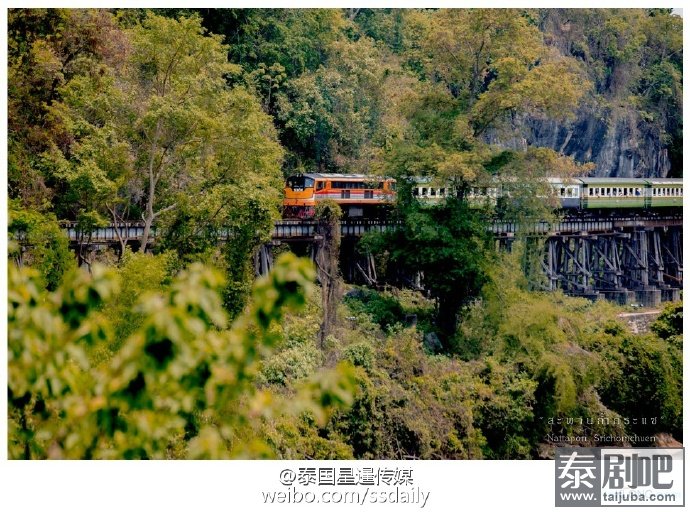 泰国北碧府铁路沿途风景