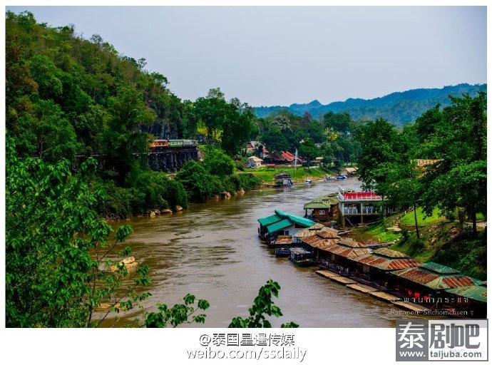 泰国北碧府铁路沿途风景