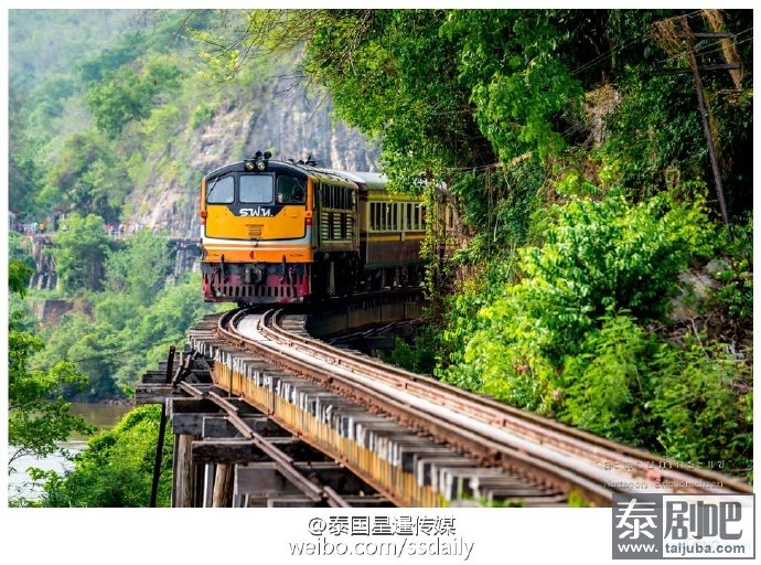 泰国北碧府铁路沿途风景