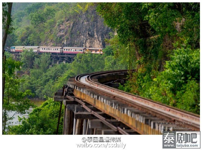 泰国北碧府铁路沿途风景